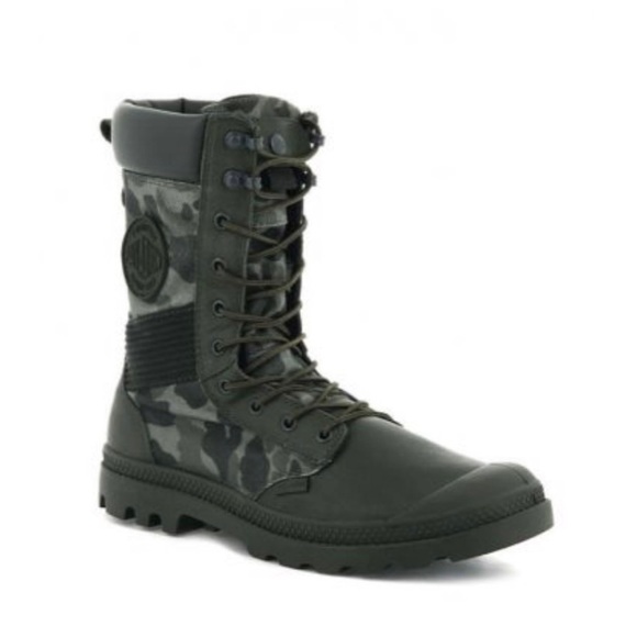 New palladium boots army print size 5.0 mens fits youth 4.5/5.0 womens 6.0/6.5 - Picture 1 of 1